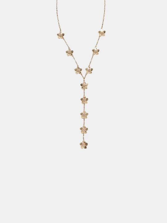 Obrázek produktu Stradivarius Náhrdelník Lariat S Mini Květem Gold