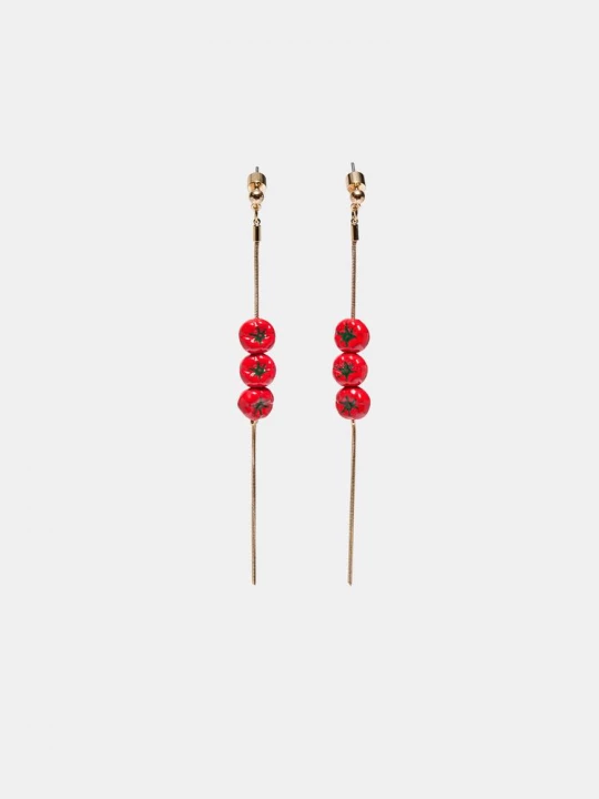 Obrázek produktu Stradivarius Náušnice S Rajčatovou Kaskádou Red