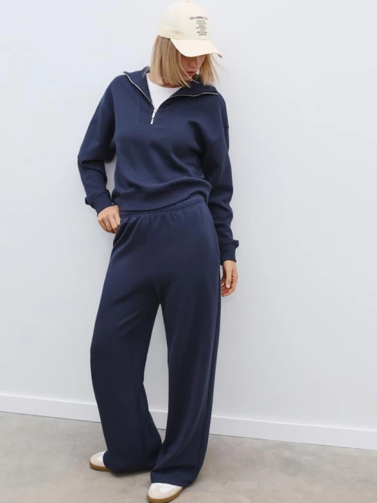 Obrázek produktu Stradivarius Pantalón Jogger Wide Leg Dark Blue