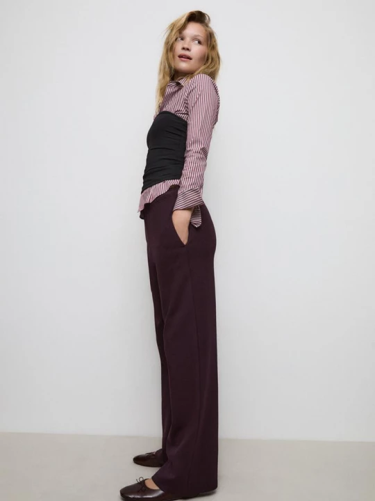 Obrázek produktu Stradivarius Pantalón Jogger Wide Leg Purple