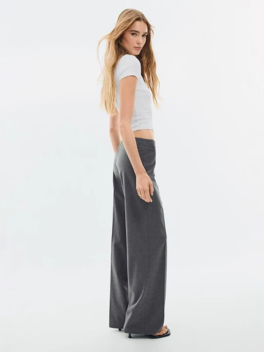 Obrázek produktu Stradivarius Pantalón Vestir Recto Slim Dark Grey