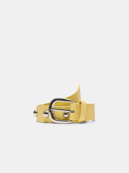 Obrázek produktu Stradivarius Pásek Basic S Cvočky Pastel Yellow