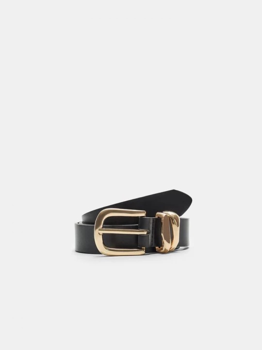Obrázek produktu Stradivarius Pásek Basic S Dvojitým Kroužkem Black