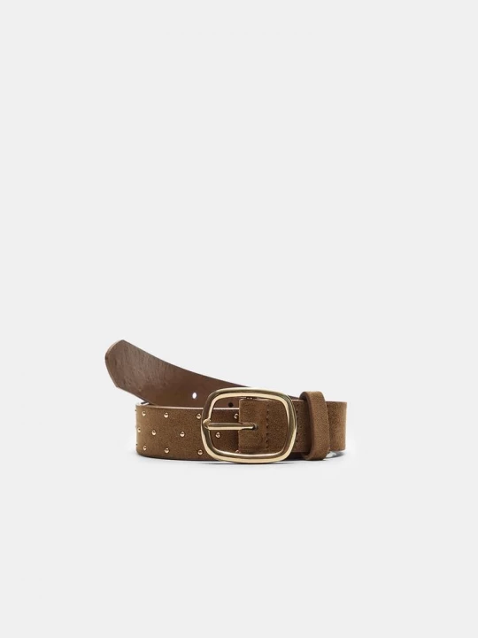 Obrázek produktu Stradivarius Pásek Se Zlatými Cvočky Beige
