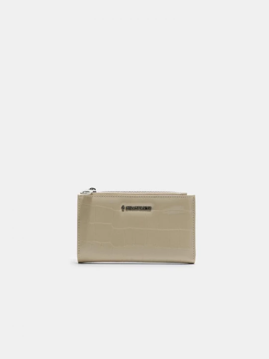 Obrázek produktu Stradivarius Peněženka Basic S Plazí Texturou Ecru