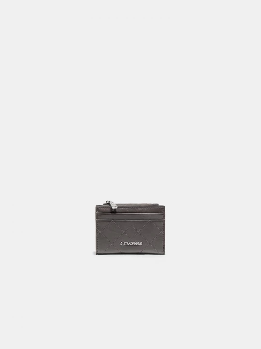 Obrázek produktu Stradivarius Peněženka Na Karty S Prošíváním Dark Grey