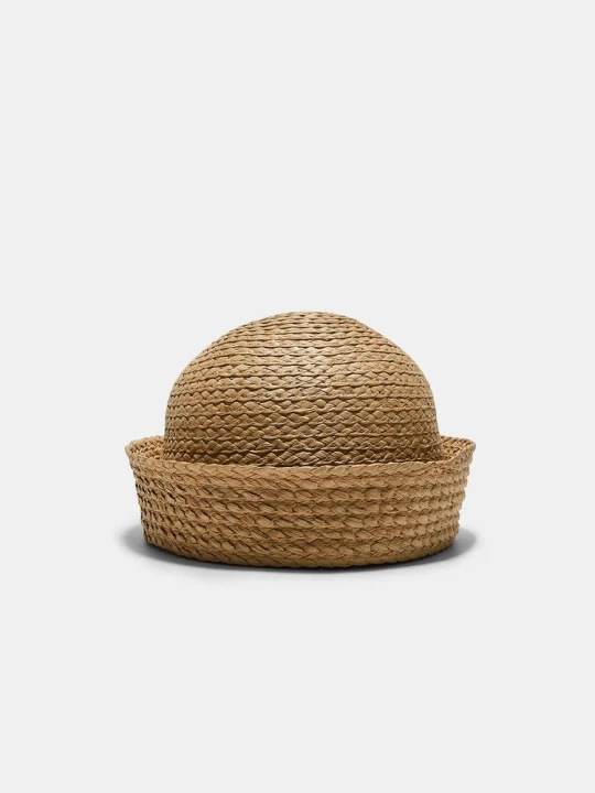 Obrázek produktu Stradivarius Pletená Rafiová Čepice Beige