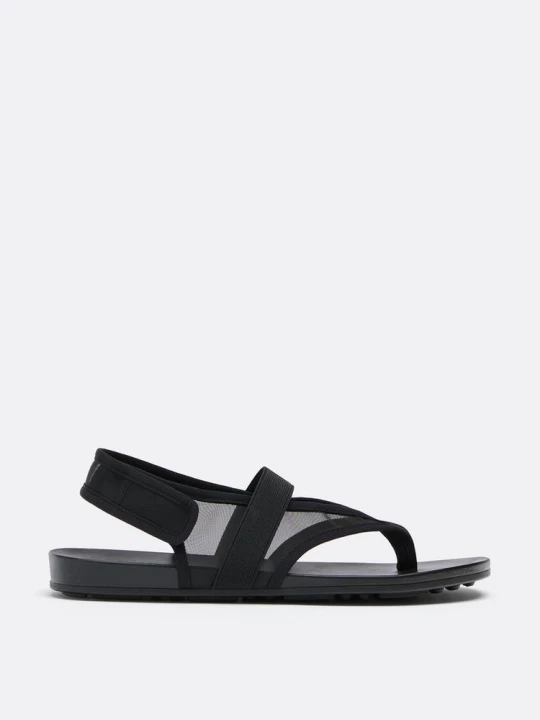 Obrázek produktu Stradivarius Ploché Sandály Thong Mesh Černá