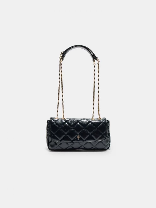 Obrázek produktu Stradivarius Prošívaná Kabelka Přes Rameno S Řetízkem Black