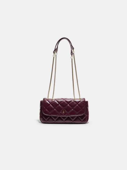 Obrázek produktu Stradivarius Prošívaná Kabelka S Řetízkem Burgundy