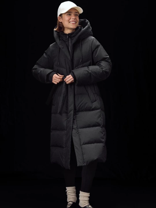 Obrázek produktu Stradivarius Prošívaný Kabát Opaskem Black