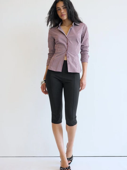 Obrázek produktu Stradivarius Proužkovaná Přiléhavá Basic Košile Purple