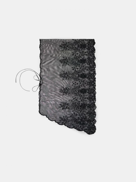 Obrázek produktu Stradivarius Rovný Krajkový Pareo Black