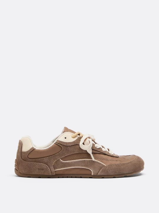 Obrázek produktu Stradivarius S009 Barefoot Tenisky S Koženými Detaily Hnědá