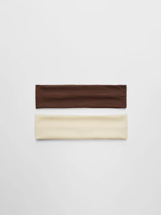 Obrázek produktu Stradivarius Sada 2 Elastických Čelenek Mid Beige