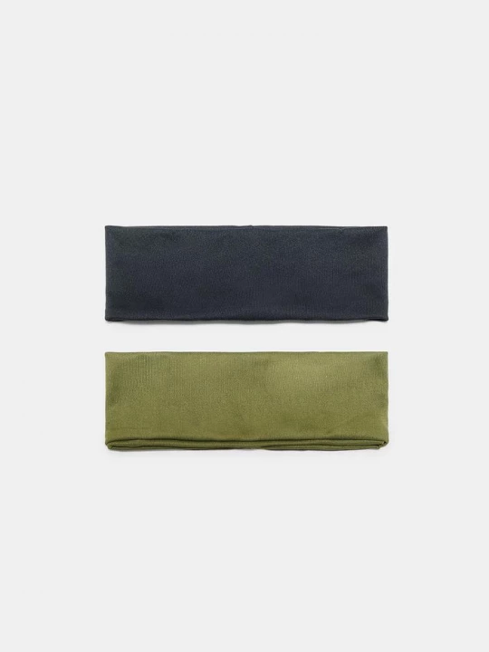 Obrázek produktu Stradivarius Sada 2 Jednobarevných Elastických Čelenek Do Vlasů Khaki