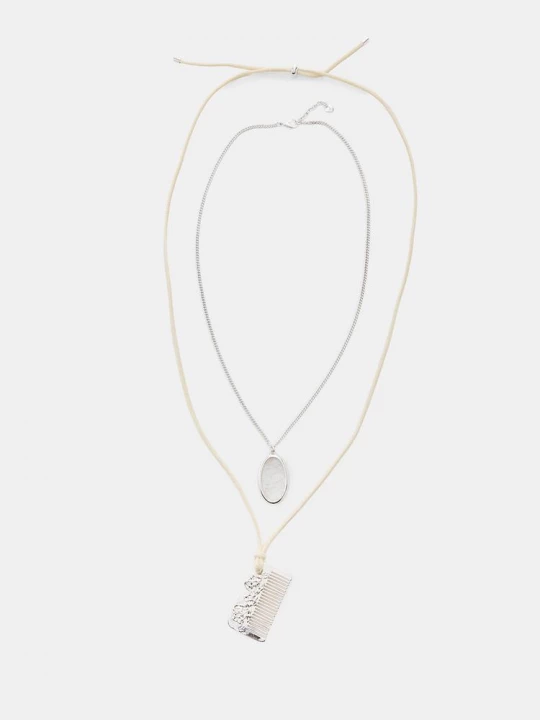 Obrázek produktu Stradivarius Sada 2 Náhrdelníků S Hřebenem Grey