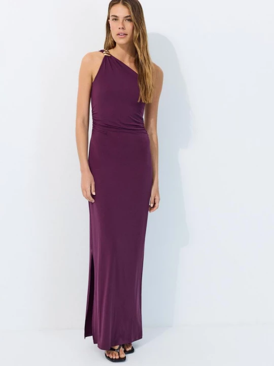 Obrázek produktu Stradivarius Šaty S Kovovým Detailem Purple