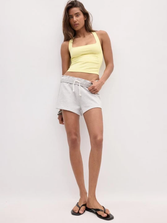 Obrázek produktu Stradivarius Seamless Top S Hranatým Výstřihem Pastel Yellow