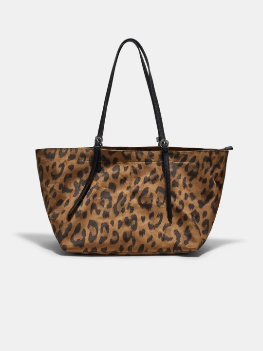 Obrázek produktu Stradivarius Shopper Kabelka Se Zvířecím Potiskem Hnědá