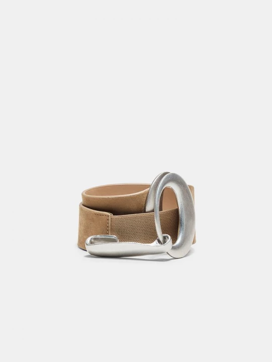 Obrázek produktu Stradivarius Široký Pásek S Oválnou Sponou Beige