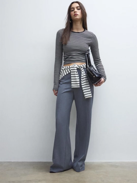 Obrázek produktu Stradivarius Splývavé Slavnostní Kalhoty Grey