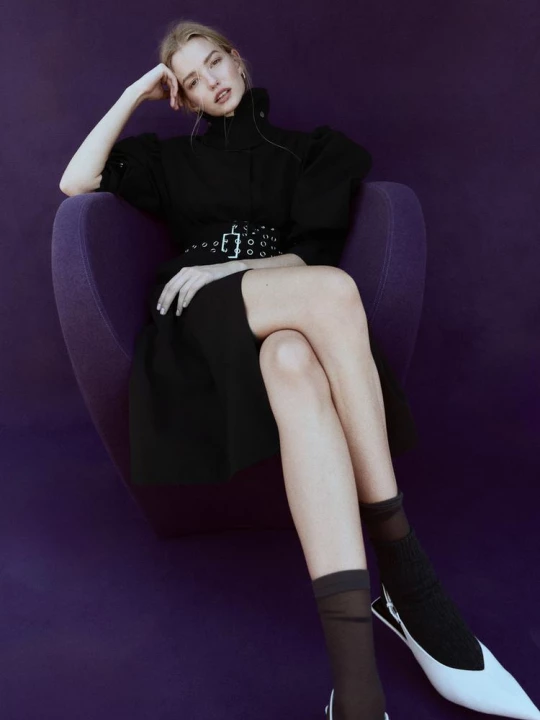 Obrázek produktu Stradivarius Trench S Nabíranými Rukávy Black
