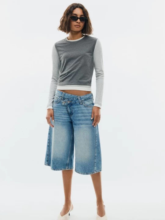 Obrázek produktu Stradivarius Tričko Dlouhým Rukávem Efektem Trojitého Oděvu Dark Grey