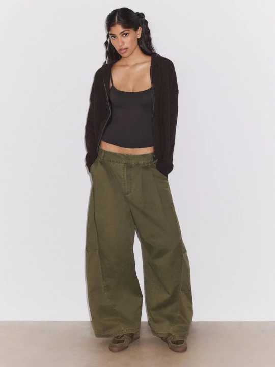 Obrázek produktu Stradivarius Úpletový Kardigan Na Zip S Kapucí Brown