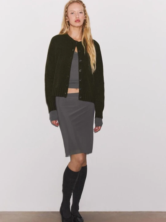 Obrázek produktu Stradivarius Úpletový Kardigan Oversize Khaki