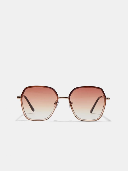 Obrázek produktu Stradivarius Velké Čtvercové Kovové Brýle Brown