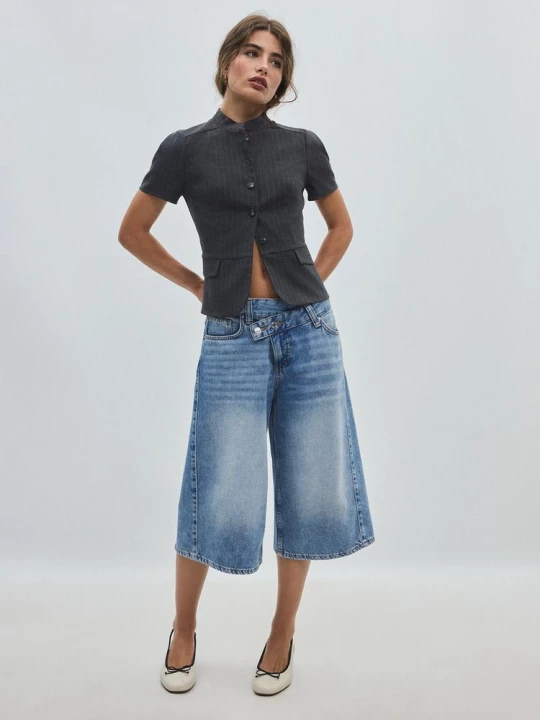Obrázek produktu Stradivarius Vypasovaná Košile S Krátkým Rukávem Dark Grey