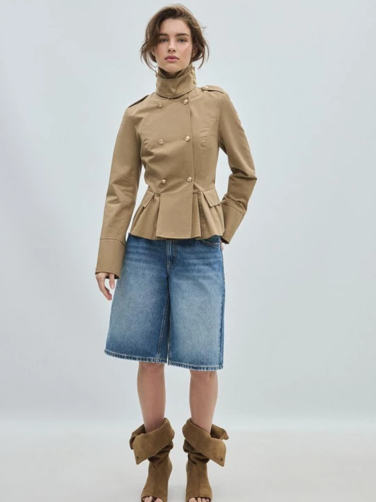 Obrázek produktu Stradivarius Vypasované Sako S Knoflíky Beige