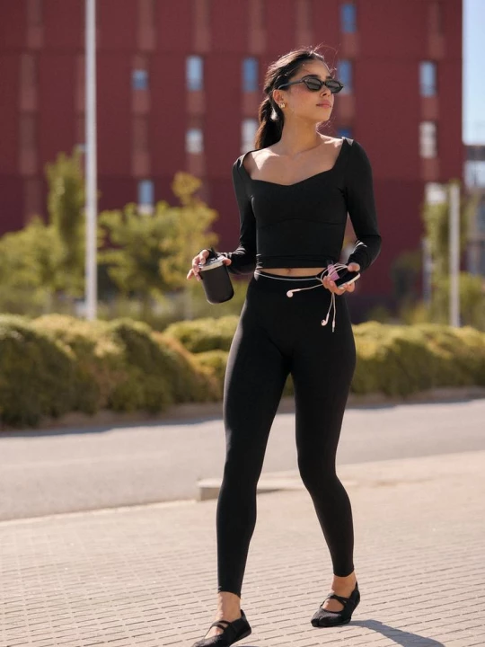 Obrázek produktu Stradivarius Basic Legíny Černá