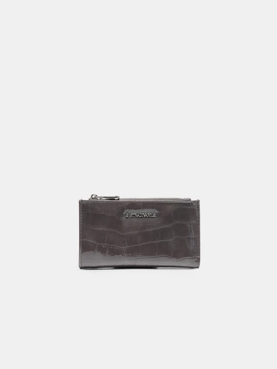 Obrázek produktu Stradivarius Základní Peněženka S Efektem Kroko Dark Grey