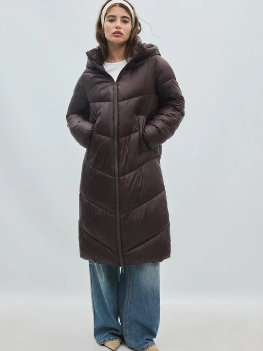 Obrázek produktu Stradivarius Základní Prošívaný Kabát Brown