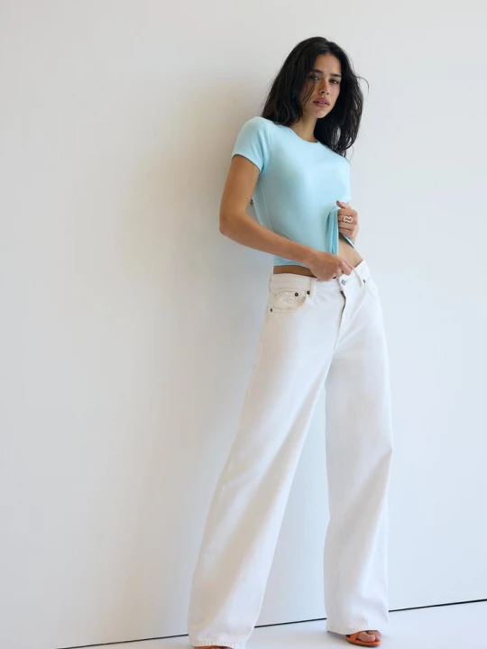 Obrázek produktu Stradivarius Základní Slim Fit Tričko Turquoise