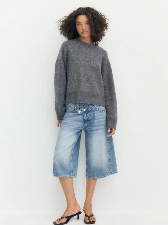 Obrázek produktu Stradivarius Základní Svetr Z Měkkého Úpletu Dark Grey