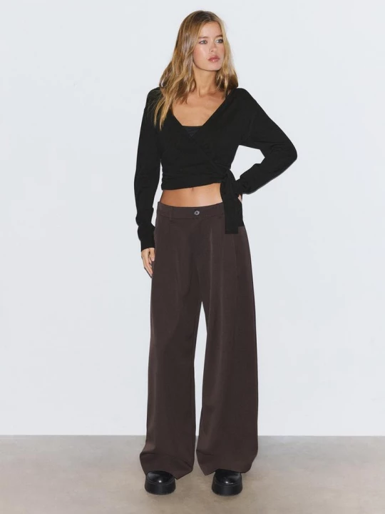 Obrázek produktu Stradivarius Zavinovací Kardigan Black
