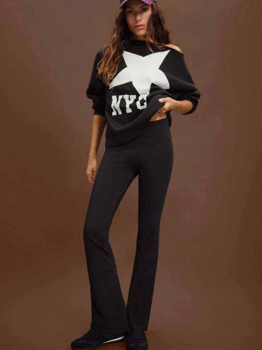 Obrázek produktu Stradivarius Zvonové Legíny Black