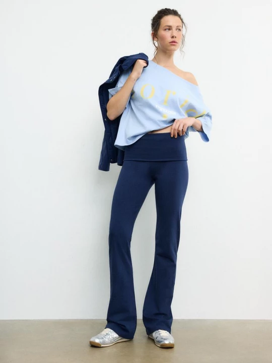 Obrázek produktu Stradivarius Zvonové Legíny Dark Blue