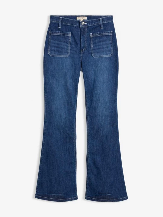 Obrázek produktu Strečové džíny Bootcut, High Waist, dlouhá délka BonPrix