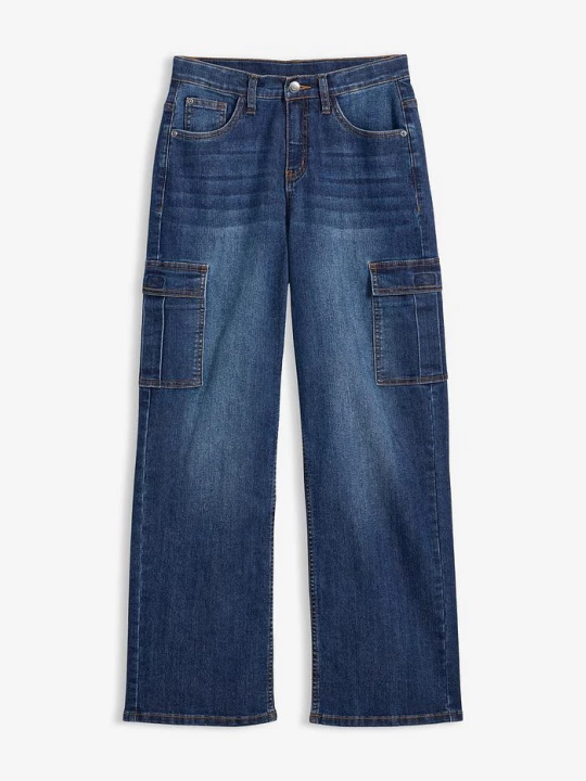 Obrázek produktu Strečové džíny, Loose Fit, s nastavitelným pasem, Straight BonPrix