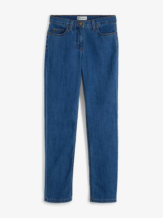 Obrázek produktu Strečové džíny Mid Waist, Straight BonPrix