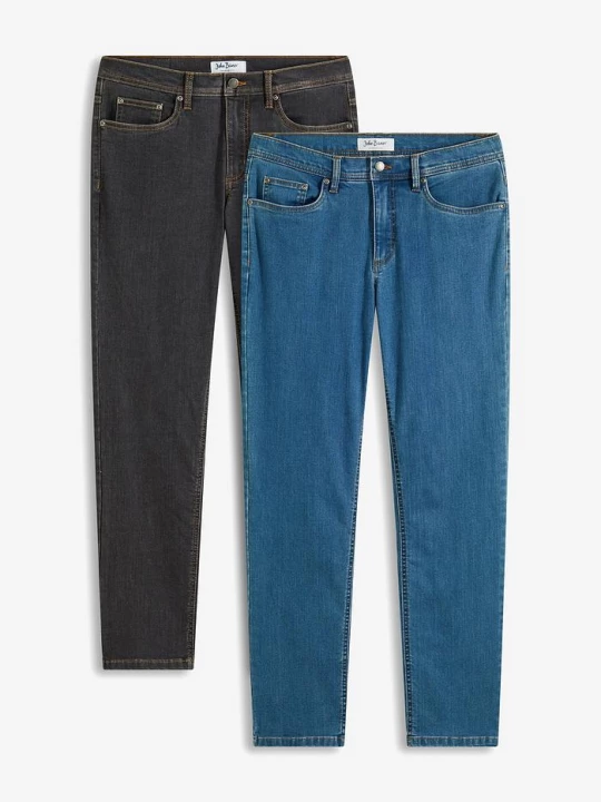 Obrázek produktu Strečové džíny Regular Fit, Straight (2 ks v balení) BonPrix