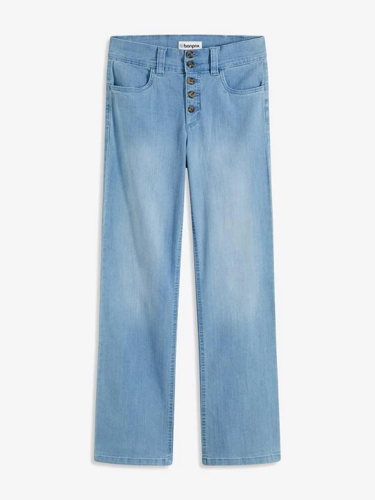 Obrázek produktu Strečové džíny Straight, High Waist BonPrix