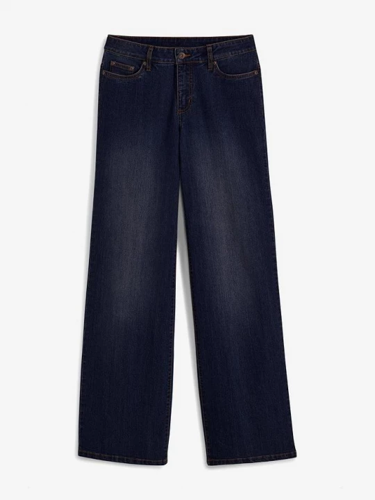 Obrázek produktu Strečové džíny Wide Leg, Mid Waist BonPrix