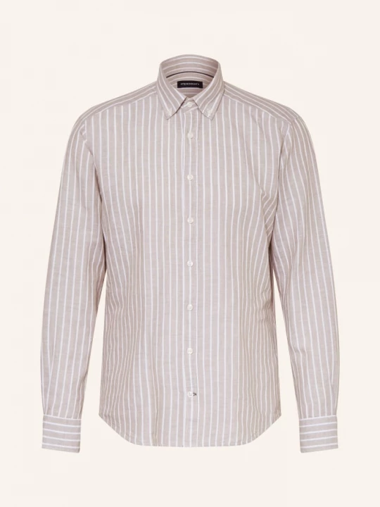 Obrázek produktu Strokesman's Košile Regular Fit S Lnem černošedá / bílá