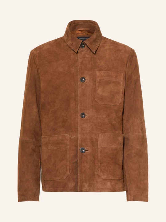 Obrázek produktu Strokesman's Kožená Overshirt hnědá
