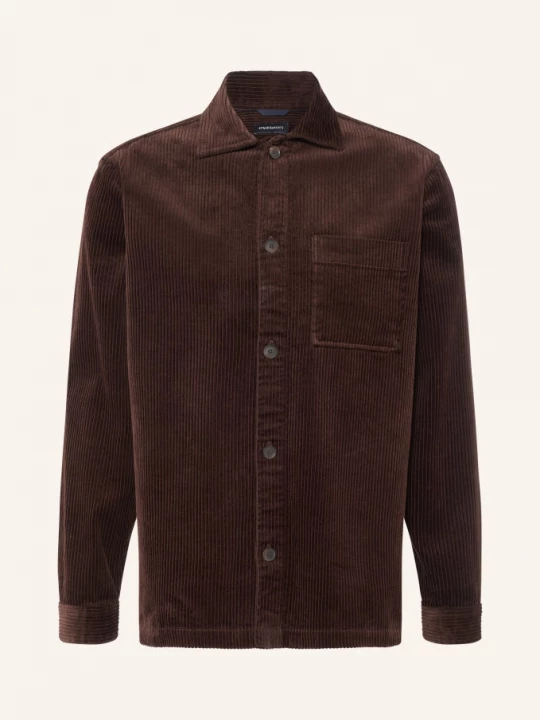 Obrázek produktu Strokesman's Overshirt Z Kordu tmavě hnědá